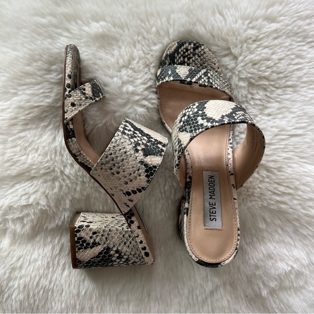 Steve Madden Faux Snakeskin Heels